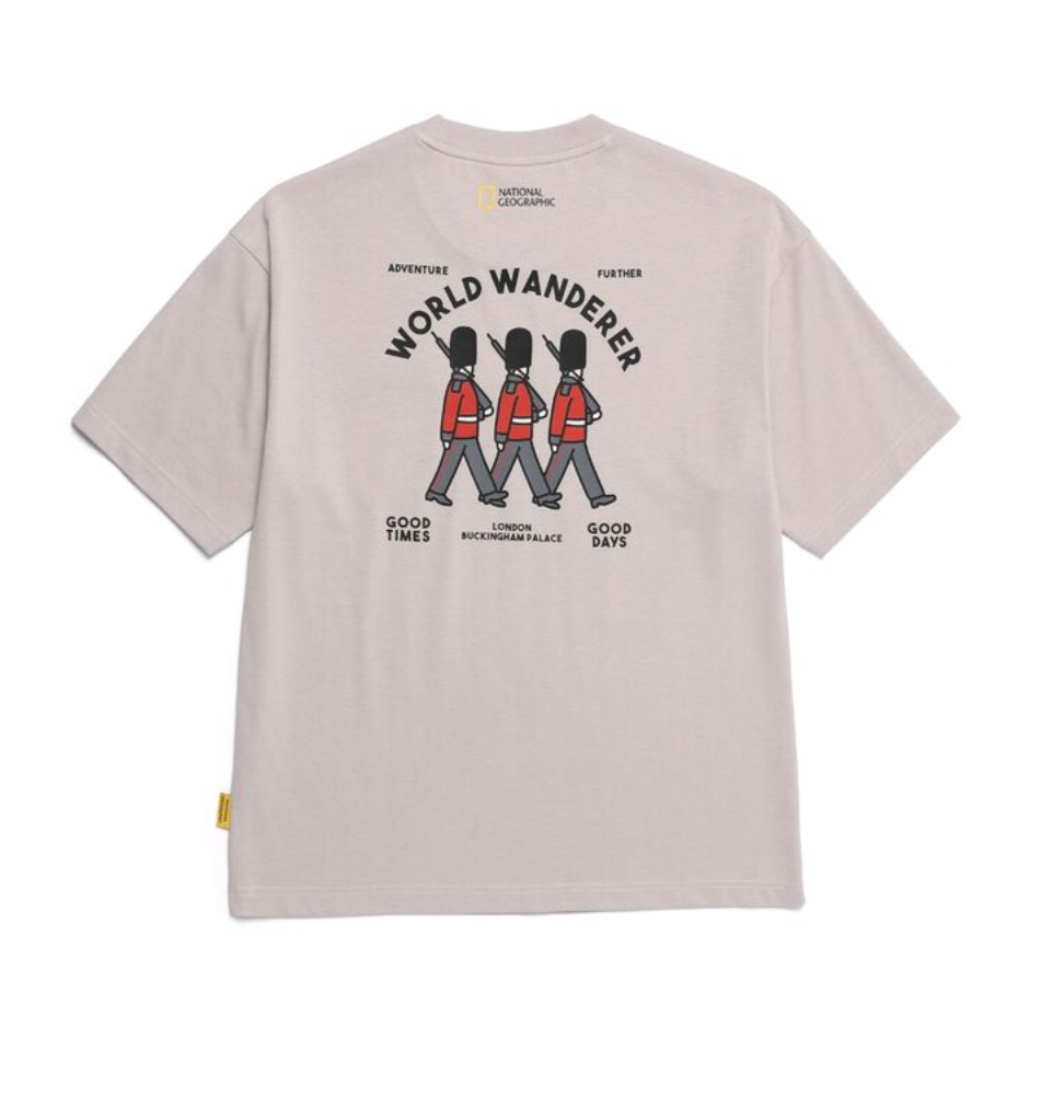 【現貨】韓國 National Geographic Obis Uni WANDERER Graphic Semi-Overfit Short Sleeve T-Shirt防晒面料【NG804】