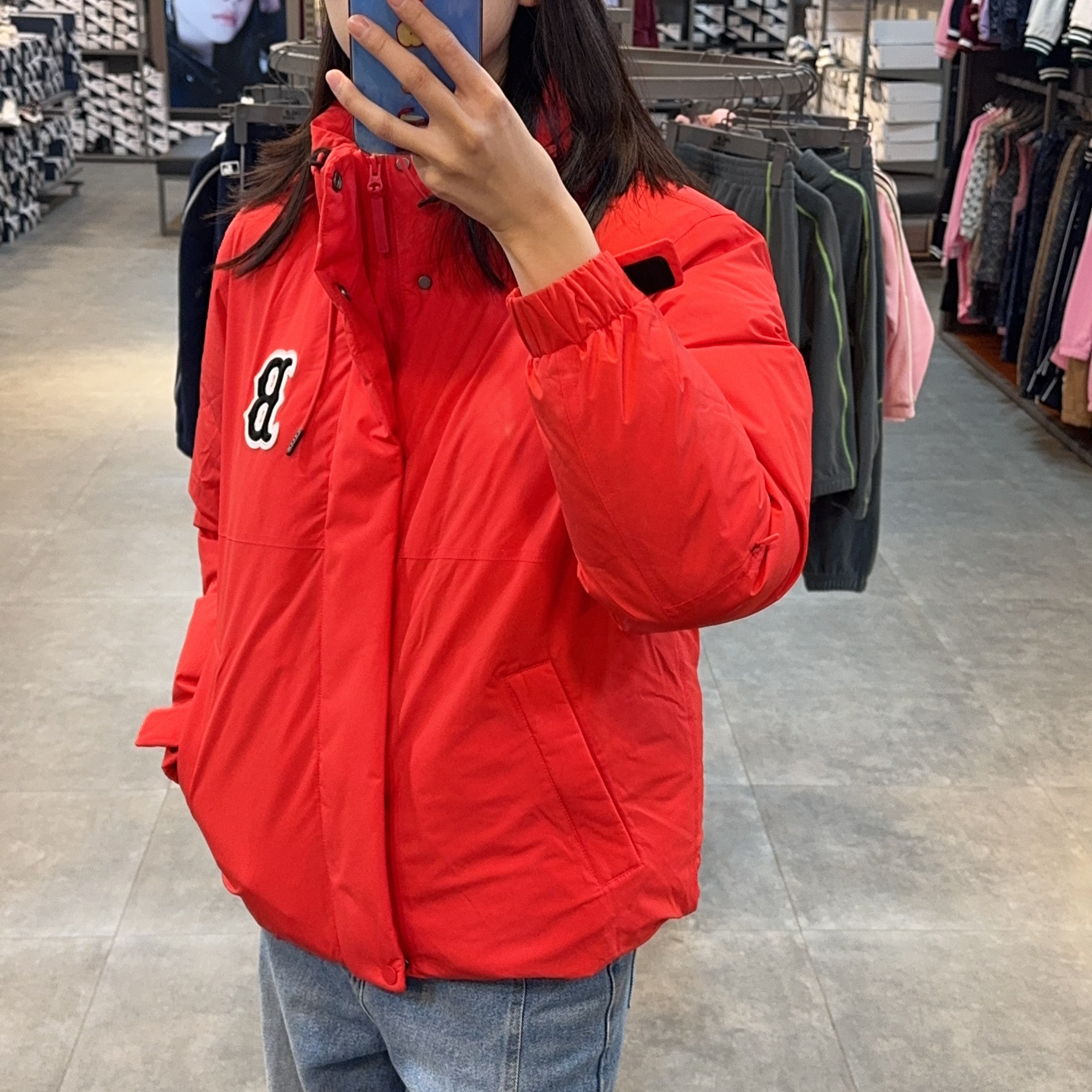 韓國 MLB Basic Mega Logo Short Padding Parka (鴨絨)【MB043】