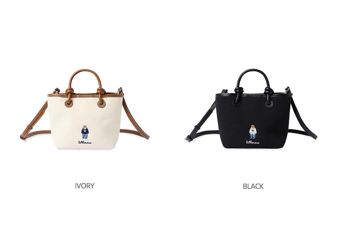 韓國 Who.A.U Canvas 2-way Tote Bag【WA210】