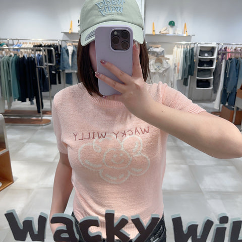 韓國 Wacky Willy Women's Wappen Crop Knit【WW145】