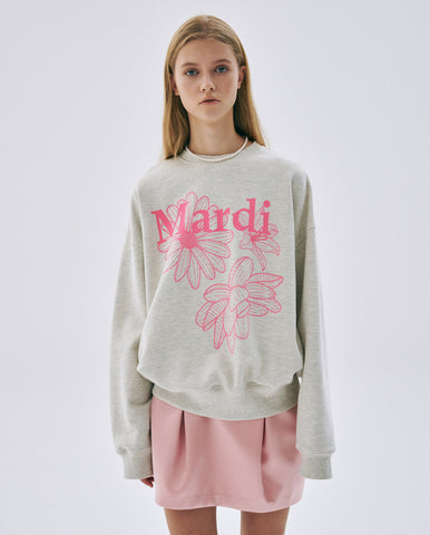 韓國 Mardi Mercredi SWEATSHIRT TRIPLE FLOWER - STT Mall HK 靚太網購
