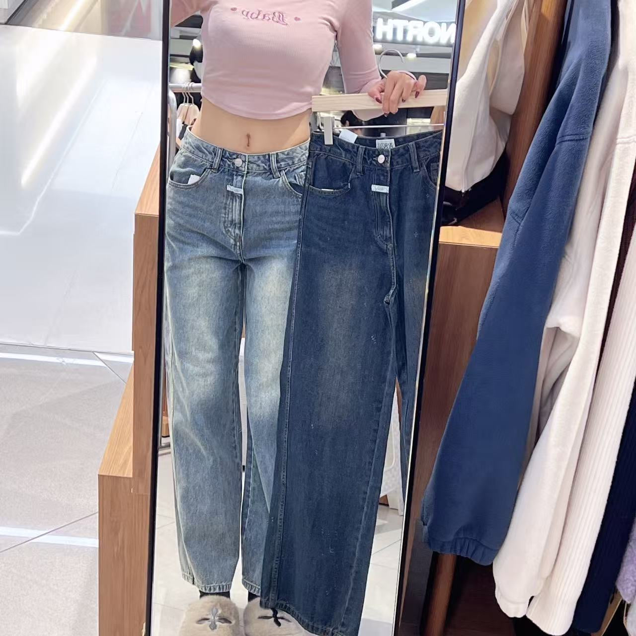 韓國 Marithe Francois Girbaud W Vintage Washed Denim Pants【MF733】