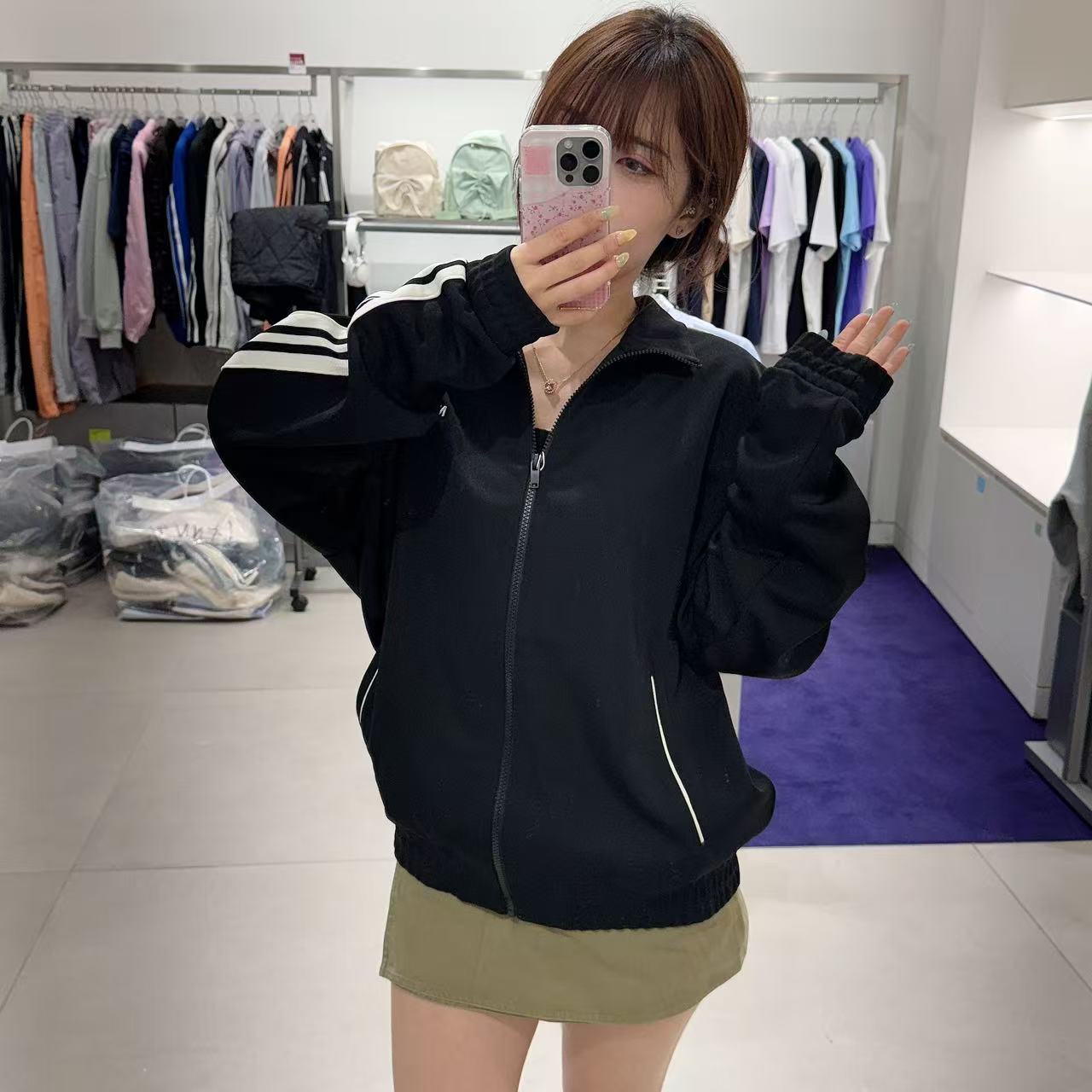 韓國 Nerdy Jacquard Tape Track Top【NY173】