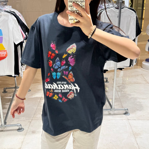 韓國 HANAHAII 蝴蝶圖案 T-shirt【HA024】 - Image
