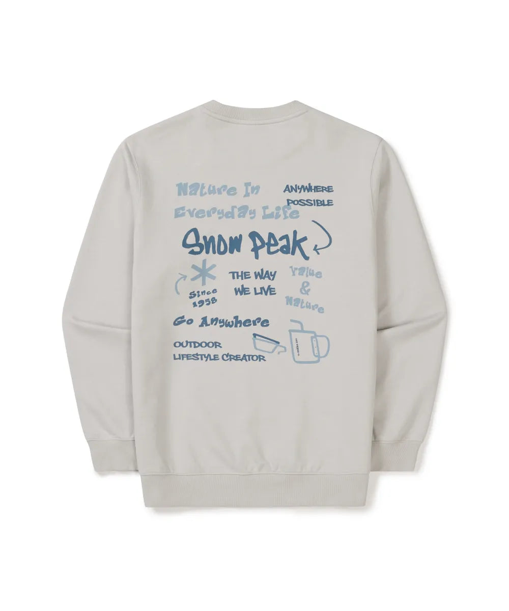 韓國 Snowpeak Doodle Graphic Sweatshirt【SN093】