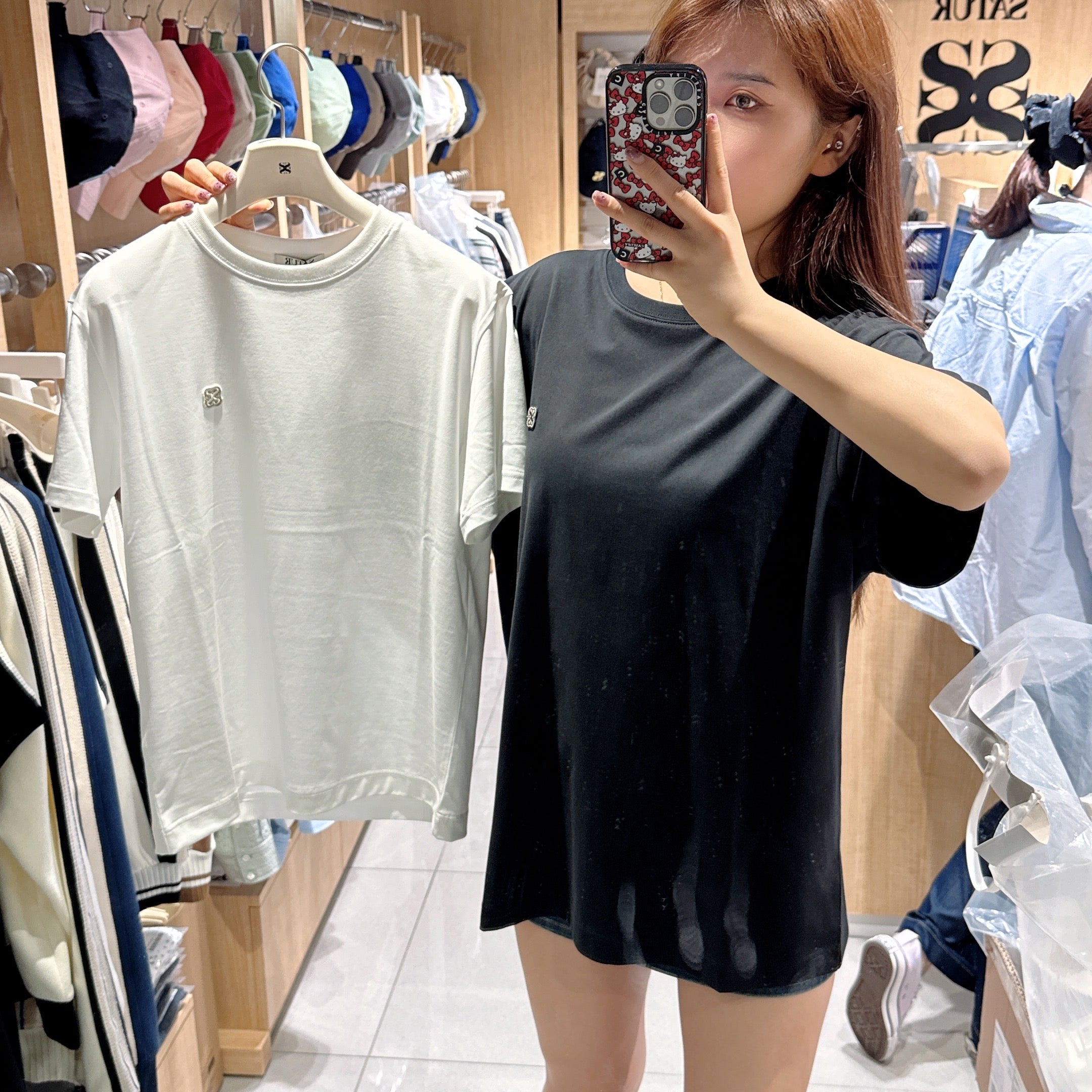 韓國 Satur Small Embroidered Logo Short Sleeve T-Shirts 2Packs【SR119】