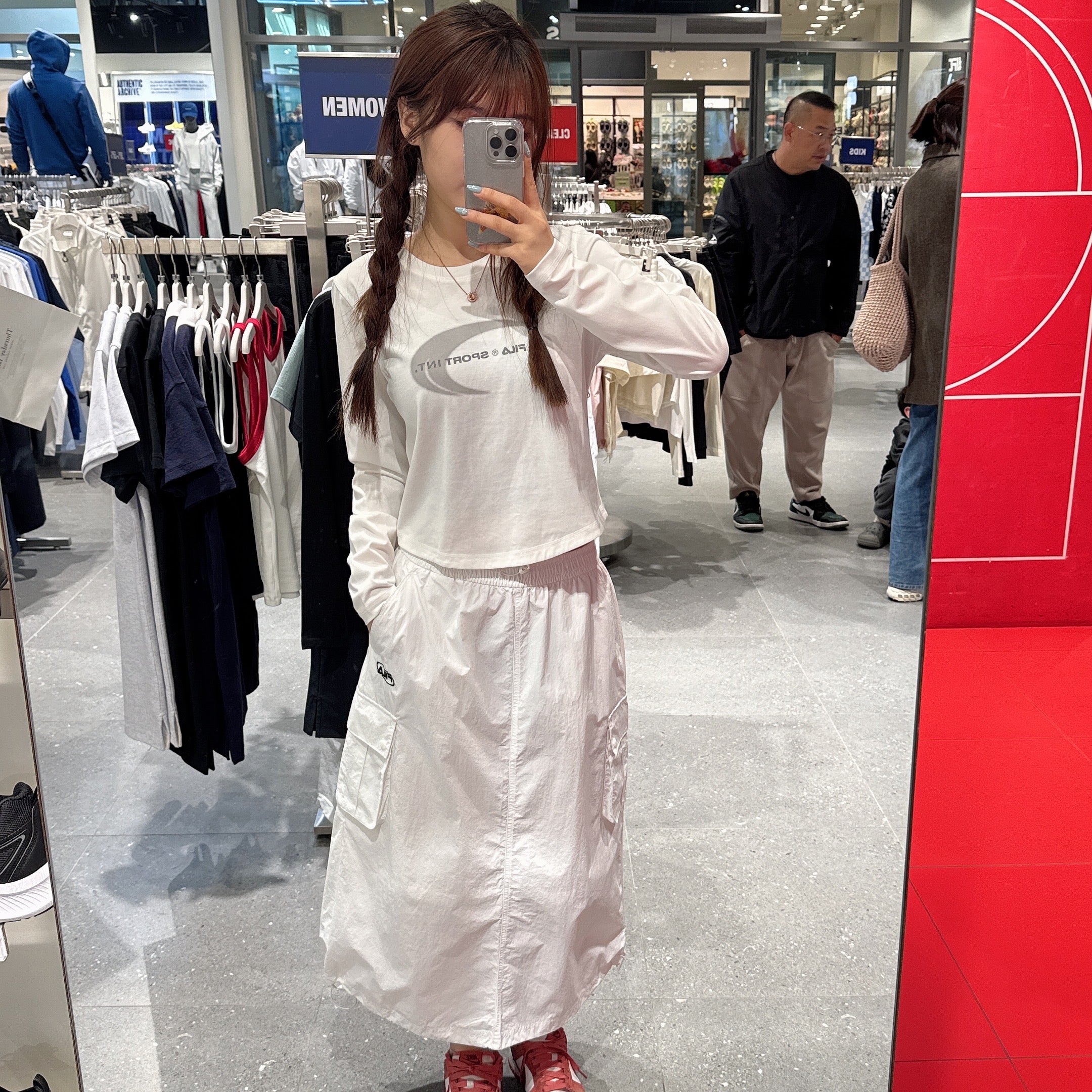 韓國 FILA Woven Pocket Skirt【FA344】