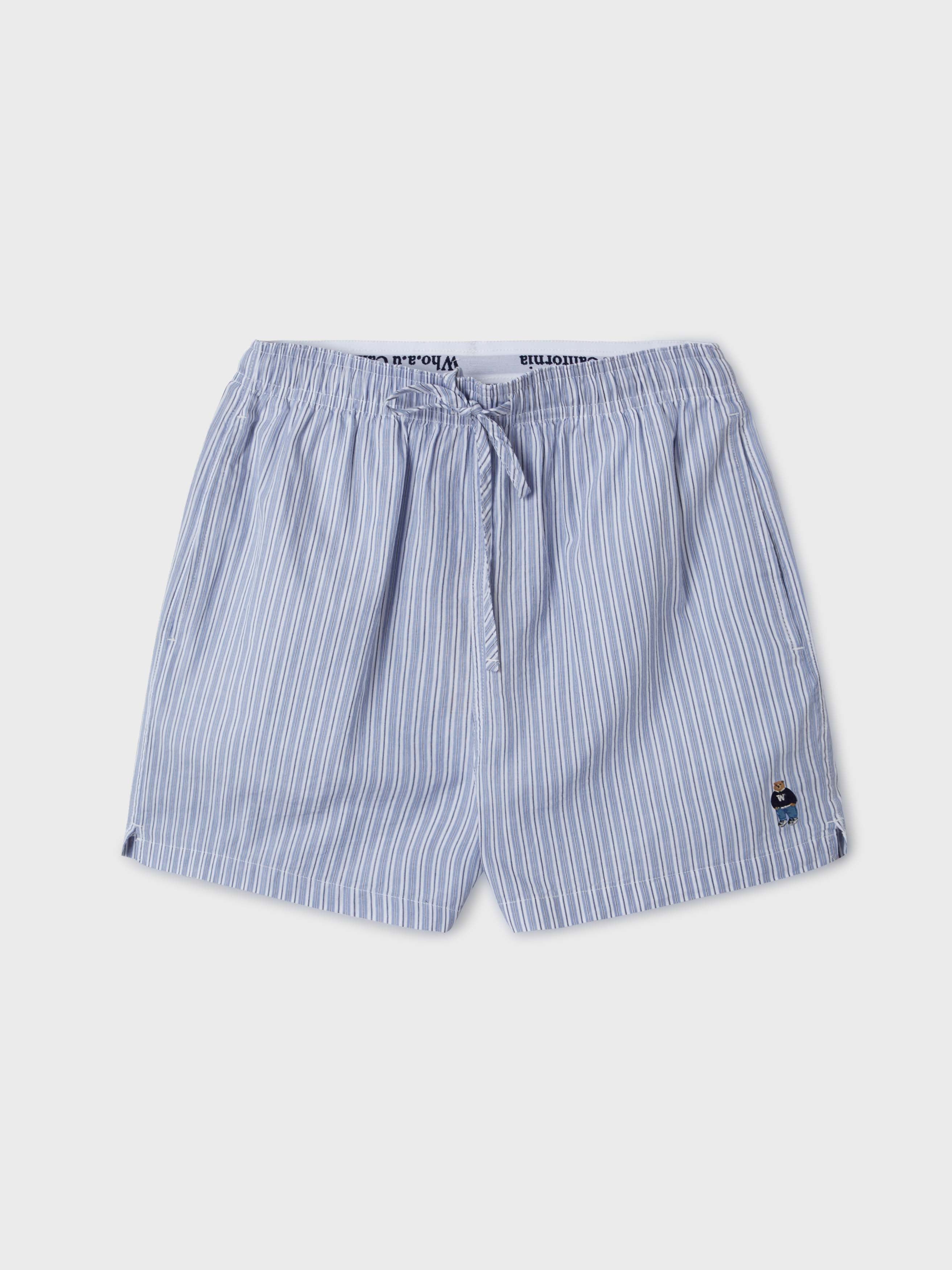 韓國 Who.A.U Steve Striped Cotton Shorts【WA218】