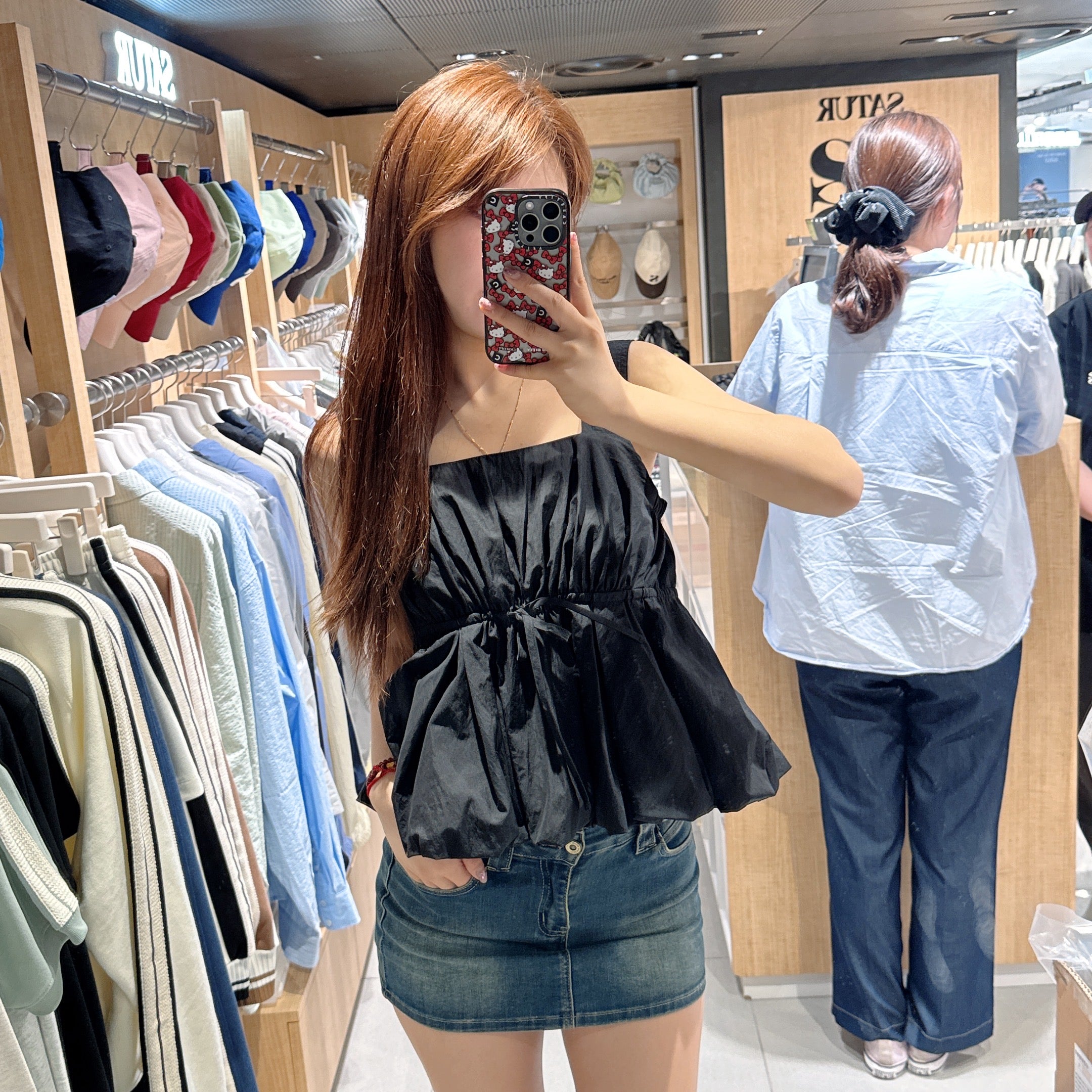 韓國 Satur Casual Suspender Skirt【SR109】