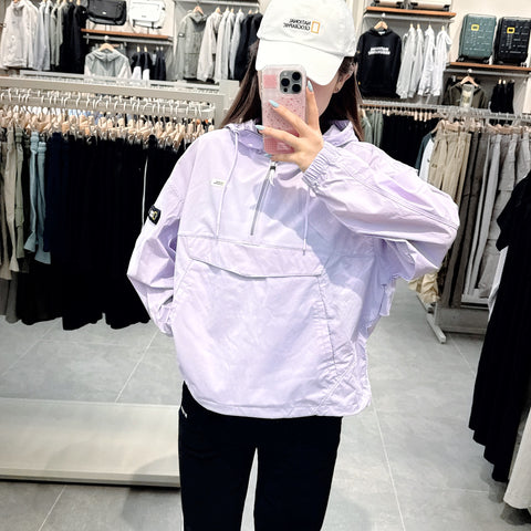 韓國 National Geographic WOMEN'S SIGNUS WOVEN STRETCH HOODIE ANORAK【NG561】