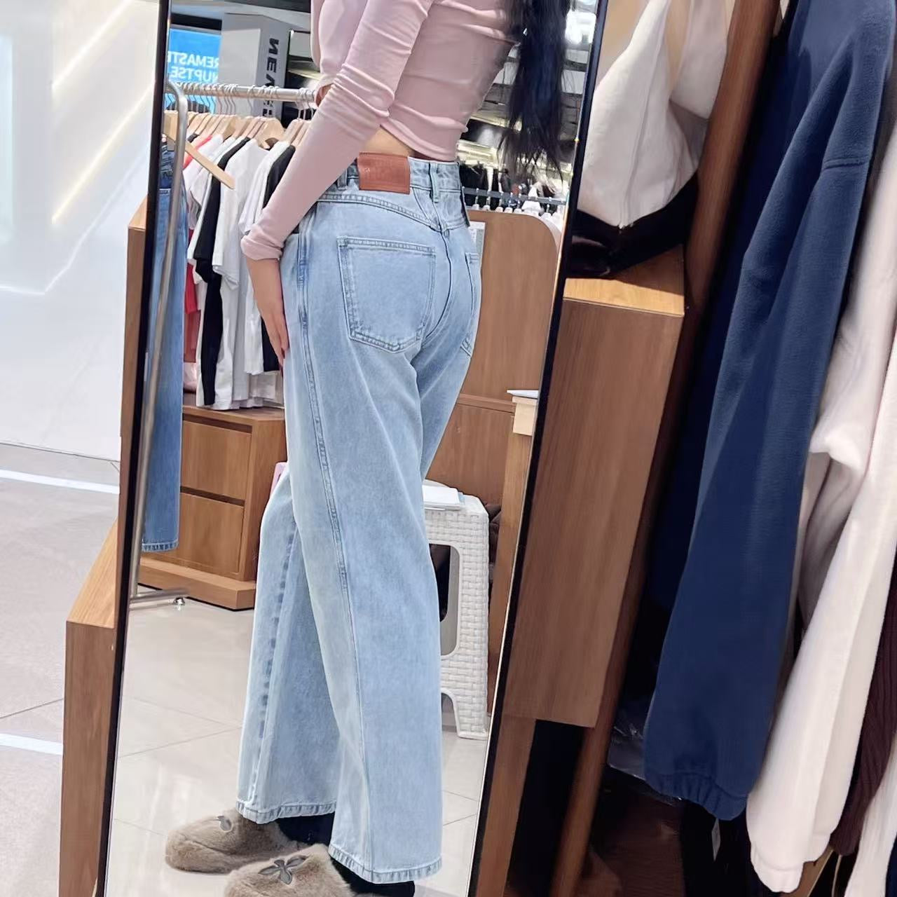 韓國 Marithe Francois Girbaud W High Straight Denim Pants【MF730】