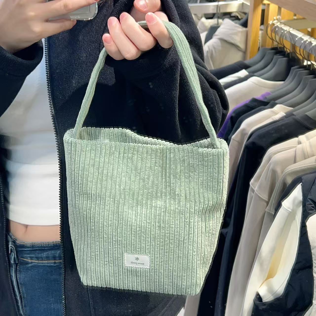 韓國 Snowpeak Corduroy Mini Tote Bag【SN006】