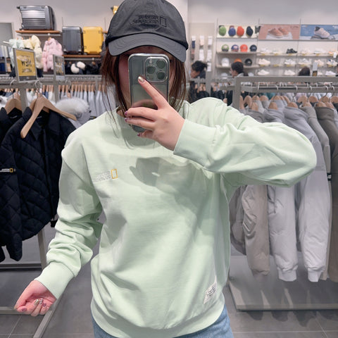 韓國 National Geographic 男女同款 FOLHAS 細LOGO衛衣【NG199】 - STT Mall HK 靚太網購