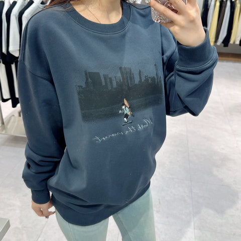 韓國 Markm MONO VINTAGE PRINT BOARDER SWEATSHIRT【MA082】 - Image