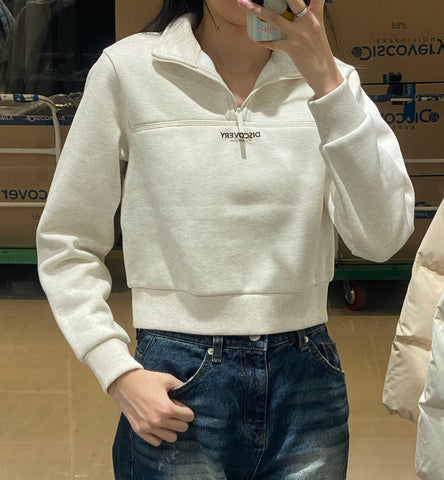 韓國 Discovery Brushed Half Zip-Up Sweatshirt【DY059】 - STT Mall HK 靚太網購