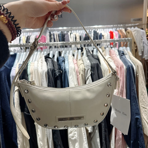 韓國 Matin Kim STUD LEATHER SHOULDER BAG【MK012】 - STT Mall HK 靚太網購
