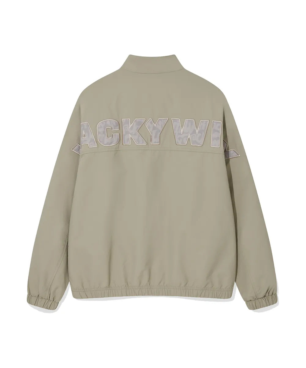 韓國 Wacky Willy Back lettering high neck full zip-up【WW081】