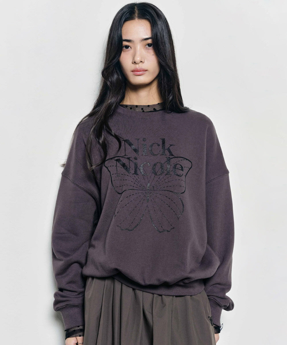 韓國 Nick Nicole Butterfly Signature Sweatshirt【NK001】