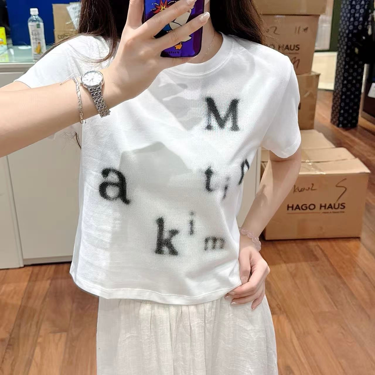 韓國 MK Crop T-Shirt【MK007】