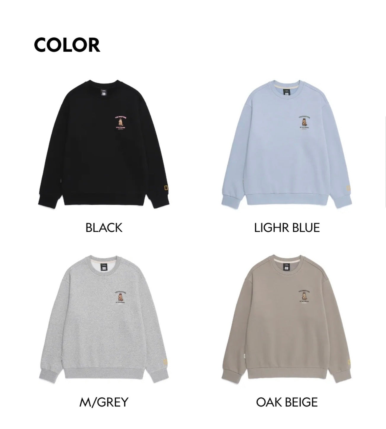 韓國 National Geographic Animal Graphic Long Sleeves(加絨款)【NG157】