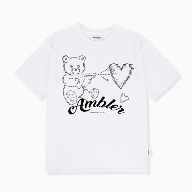 韓國 Ambler Love Gun Luminous Graphic Short Sleeve T-shirt【AR114】