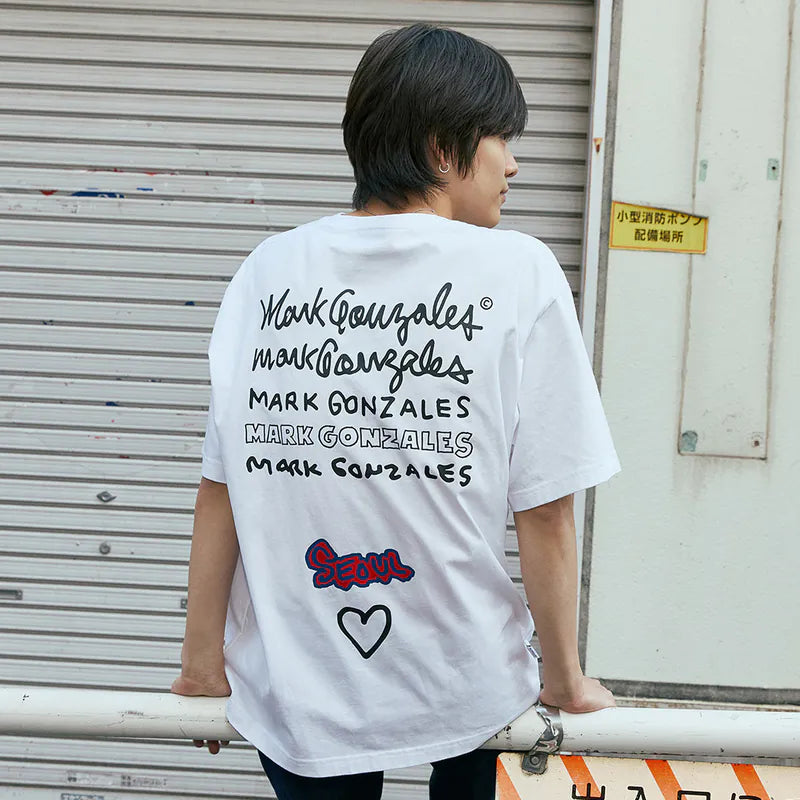 韓國 Mark Gonzales Seoul Edition Typographic Short Sleeve T-Shirt【MG039】