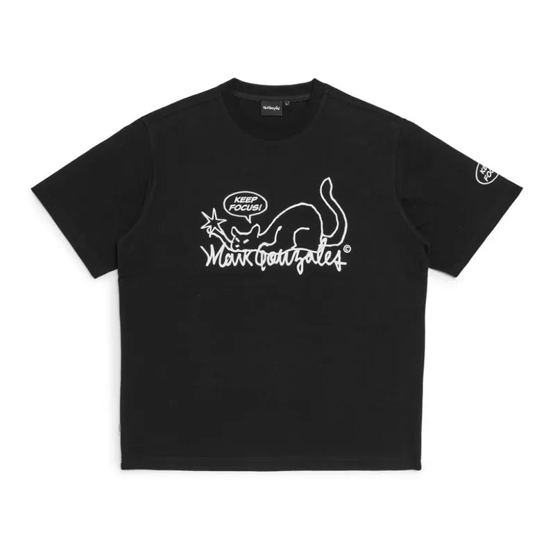 韓國 Mark Gonzales Neko Graphic Loose Fit Short Sleeve T-Shirt【MG093】