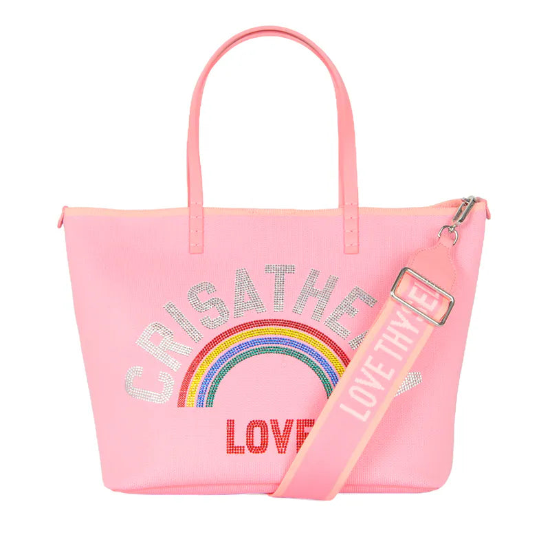 Crisathena Glam RainBow Love Middle Tote Bag【SM170】