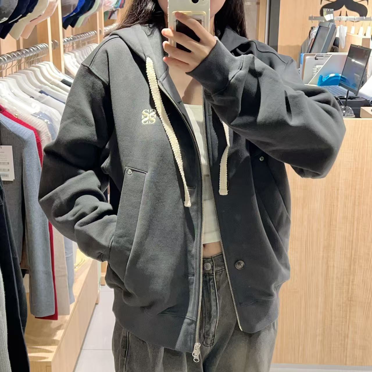 韓國 Satur Theo Cotton All Day Hooded Zip-Up【SR137】