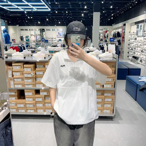 韓國 FILA Seersucker Short Sleeve Anorak【FA313】