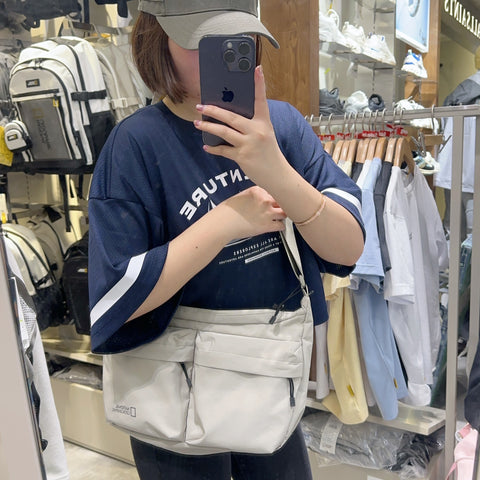 韓國 National Geographic Double Pocket Crossbody Bag【NG495】