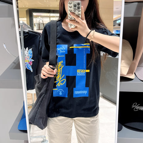 韓國 HANAHAII 大H字母純棉 T-Shirt【HA048】 - STT Mall HK 靚太網購