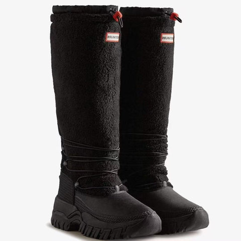 韓國 Hunter Women's Wanderer Shearling Insulated Tall Snow Boots防水【HR027】 - Image
