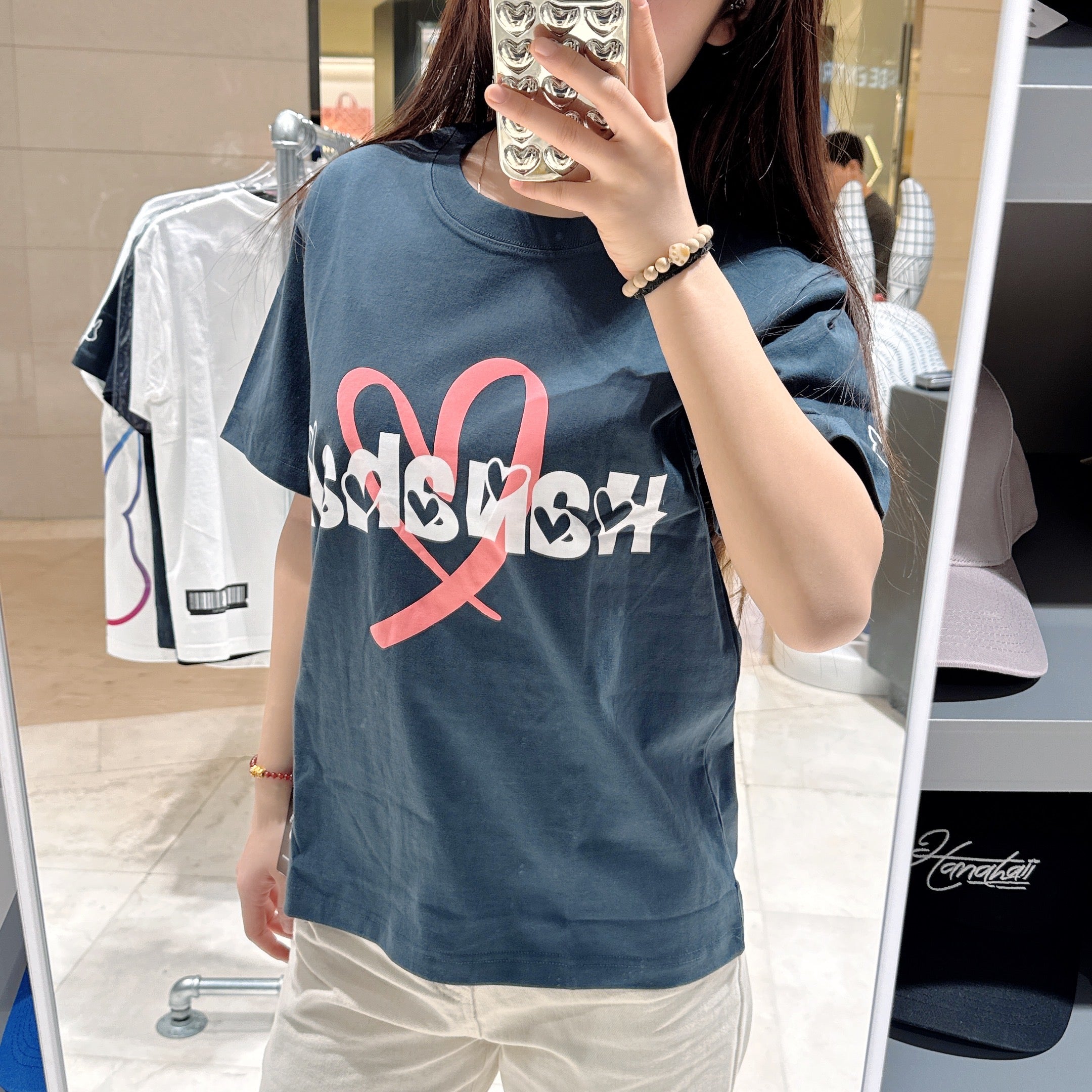 韓國 HANAHAII 心心純棉 T-Shirt【HA025】 - STT Mall HK 靚太網購
