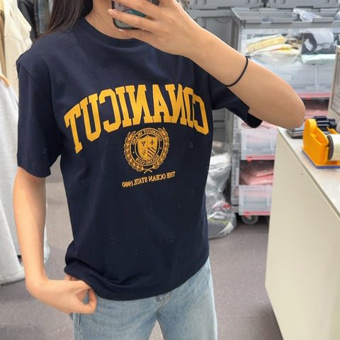 韓國 SPAO Campus Short Sleeve T-shirt【SP069】