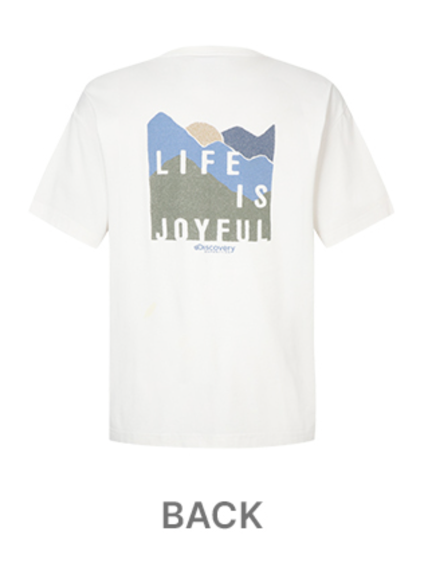 韓國 Discovery Fresh Event Washing Outdoor Scene Back Graphic Short Sleeve T-Shirt【DY038】