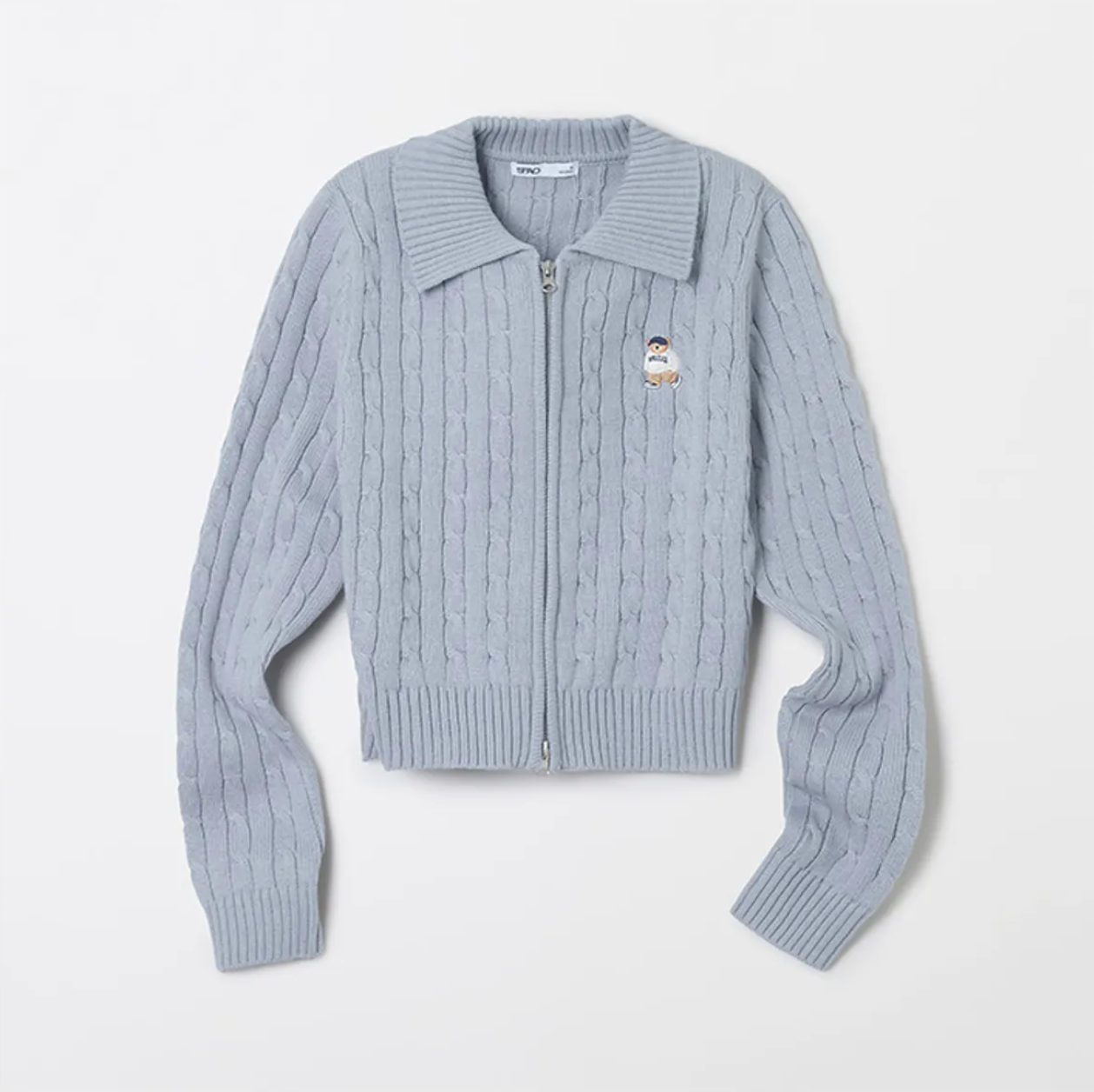 韓國 SPAO Collar Neck Zip-Up Cardigan【SP202】