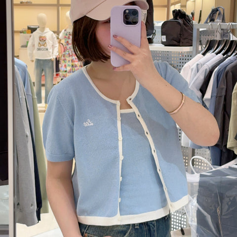 韓國 Lee Cable Crop Cardigan【LE026】