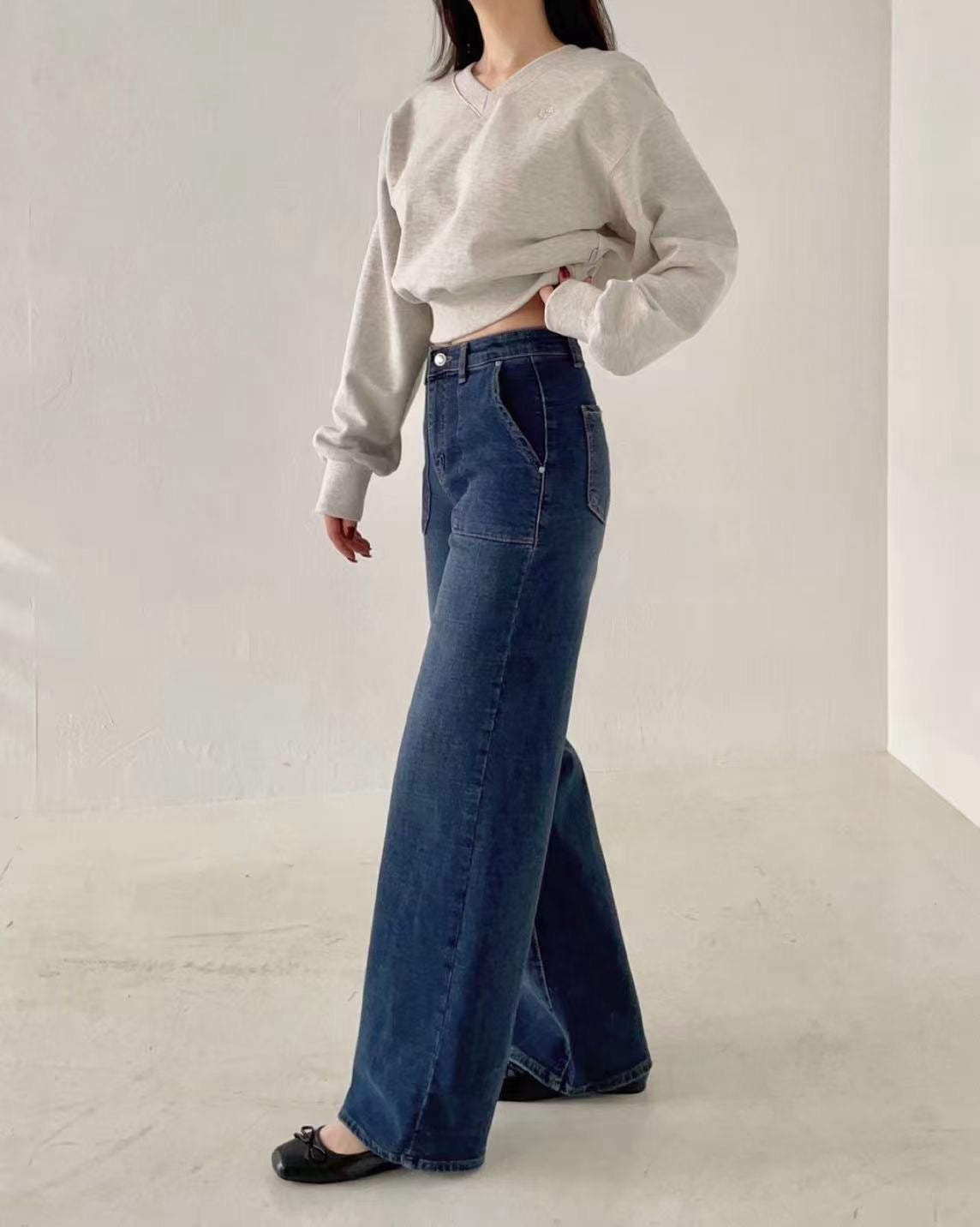 韓國 HowLuk 牛仔褲 刷薄毛 (冬季款)【H2508_1】