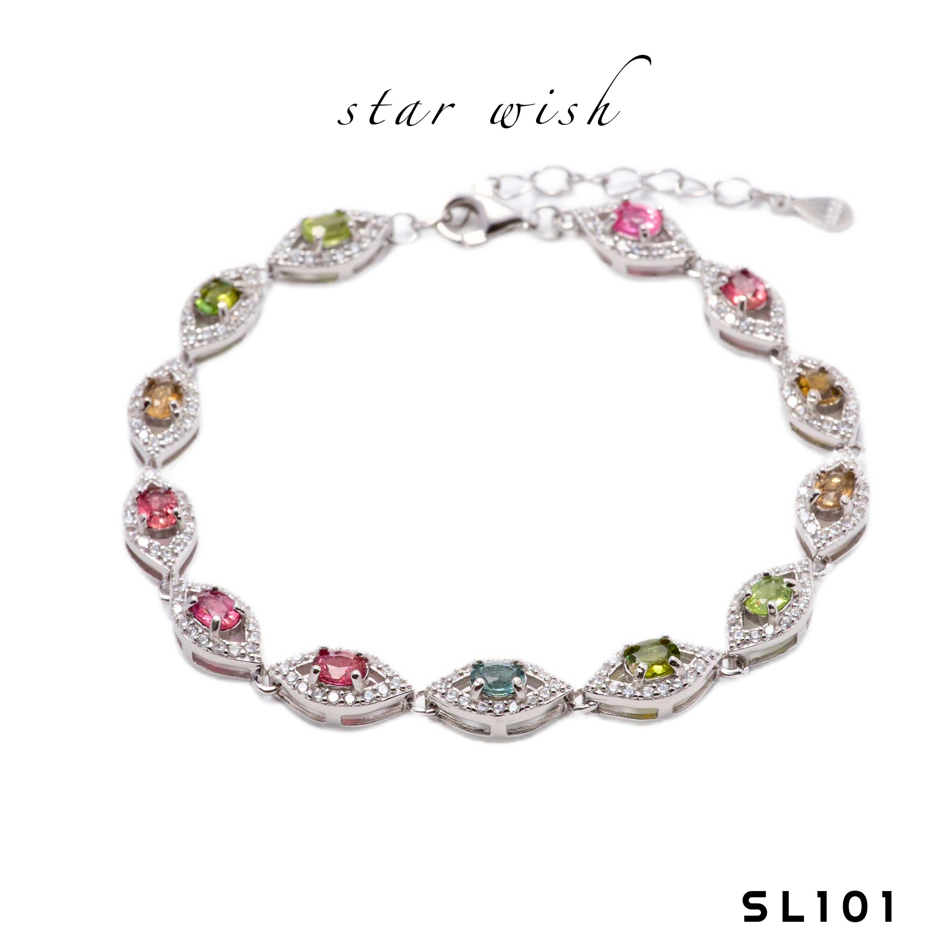 Star Wish S925銀 碧璽手鏈 SL101【SS483】