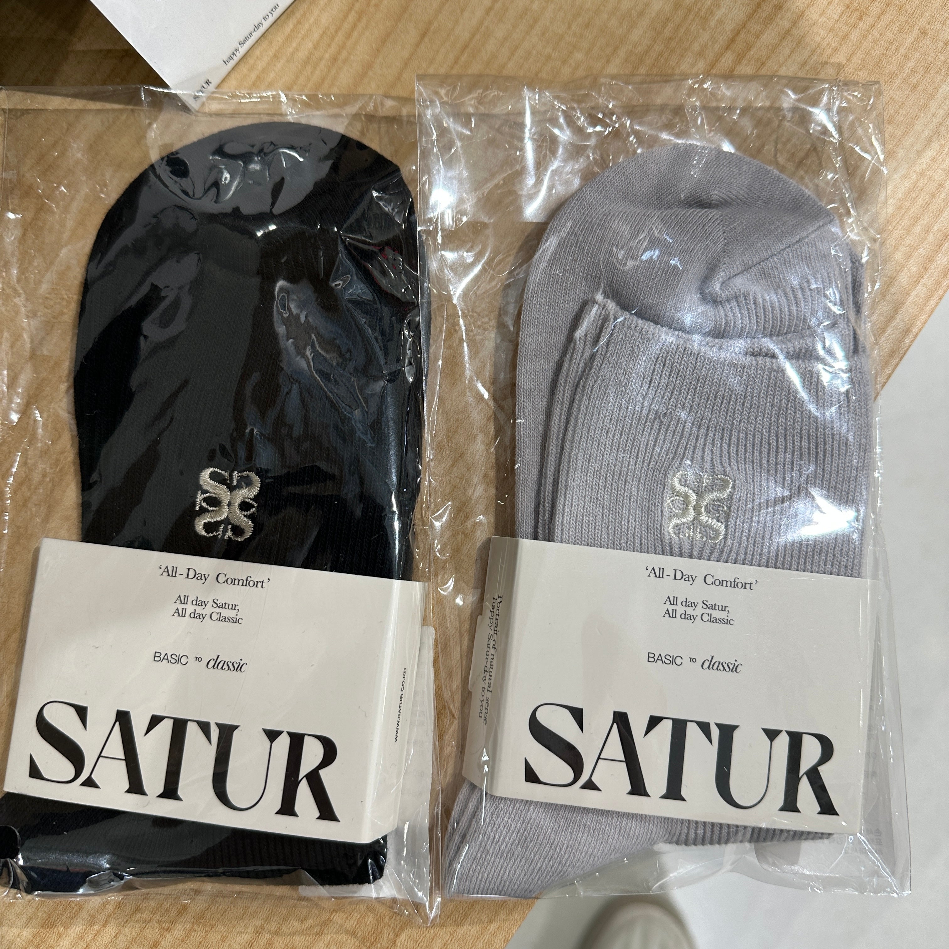 韓國 Satur All day Satur Plain Socks【SR047】