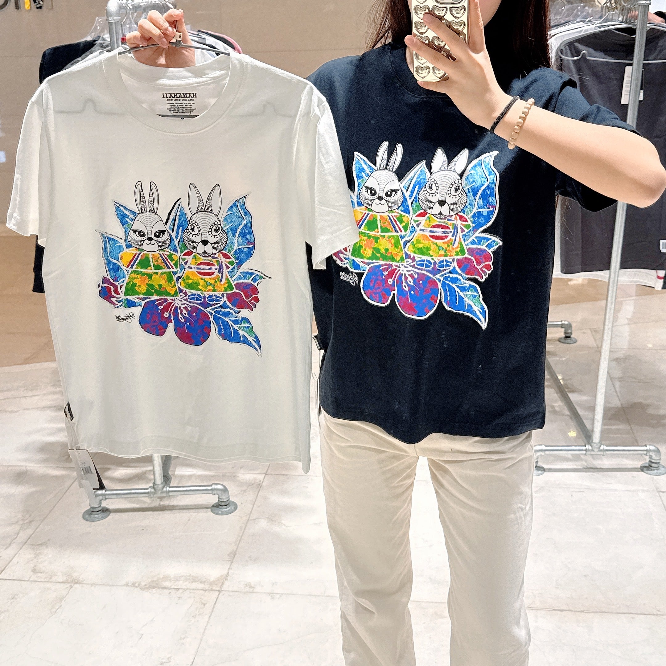 韓國 HANAHAII 無穹花純棉 T-Shirt【HA046】 - STT Mall HK 靚太網購