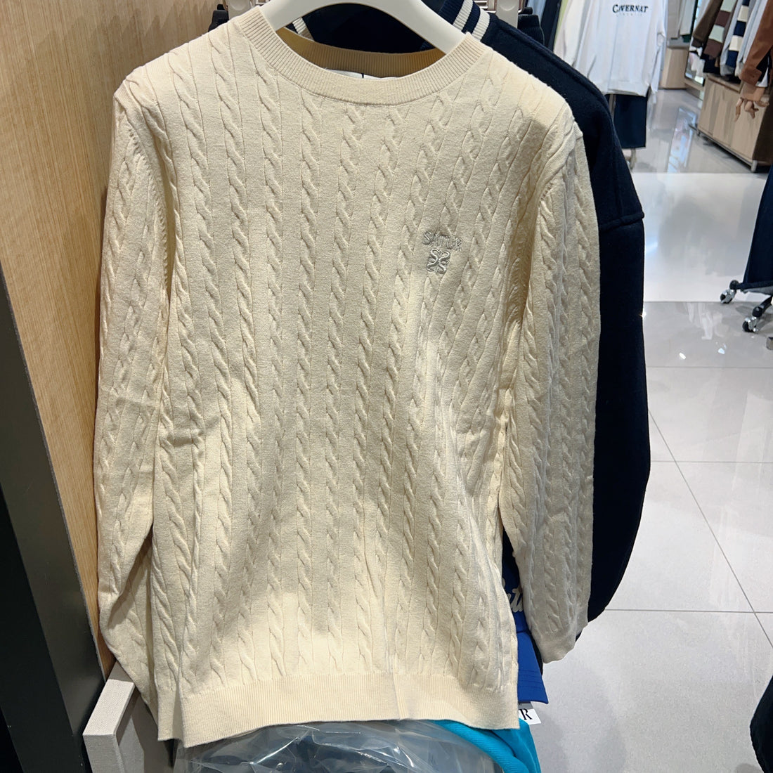 韓國 Satur Plain Cable Crew Neck Knit【SR141】