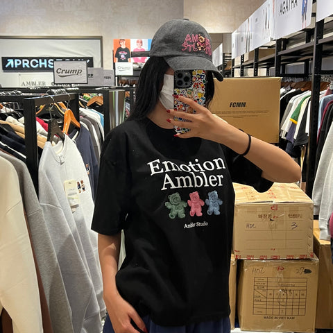 韓國 Ambler Emtion Bear Overfit Short Sleeve T-Shirt【AR024】 - Image