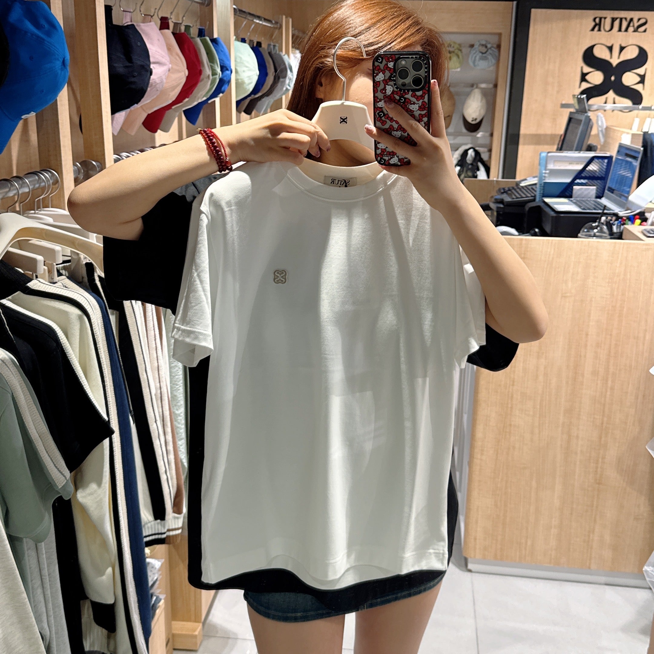 韓國 Satur Small Embroidered Logo Short Sleeve T-Shirts 2Packs【SR119】