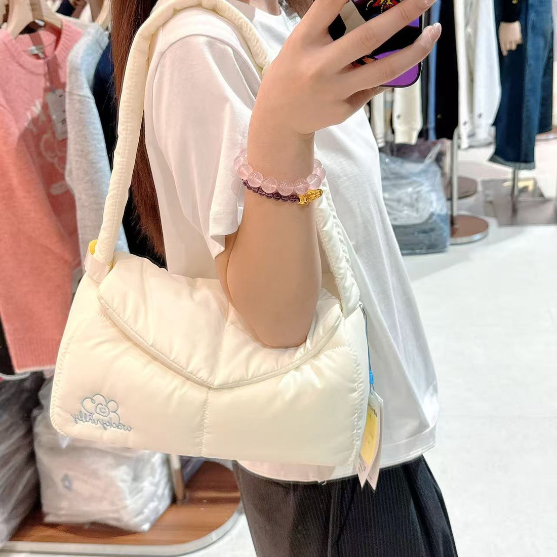 韓國 Wacky Willy Lily Medium Padded Bag【WW051】