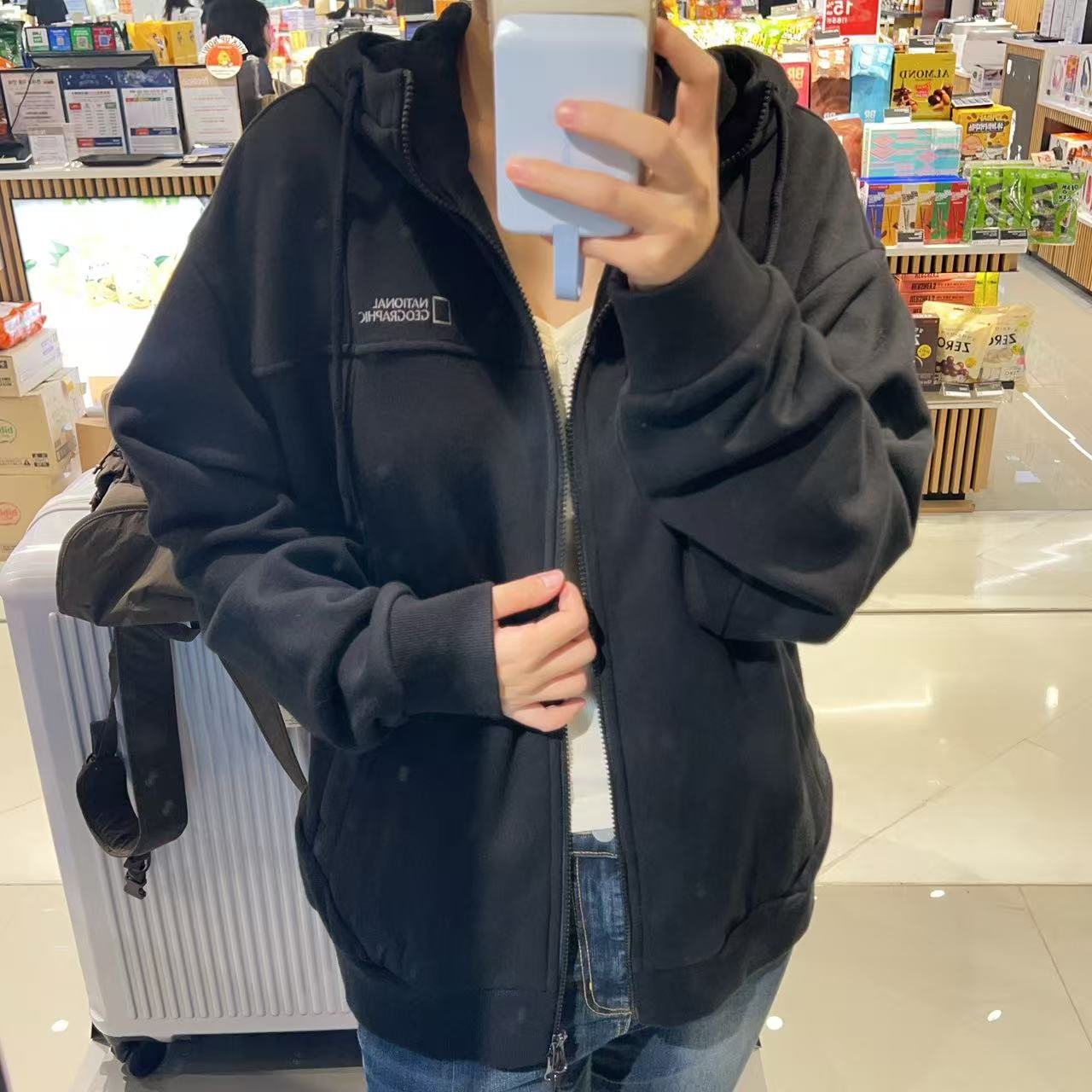 韓國 National Geographic Pintail Polyester Training Hooded Zip-Up【NG249】