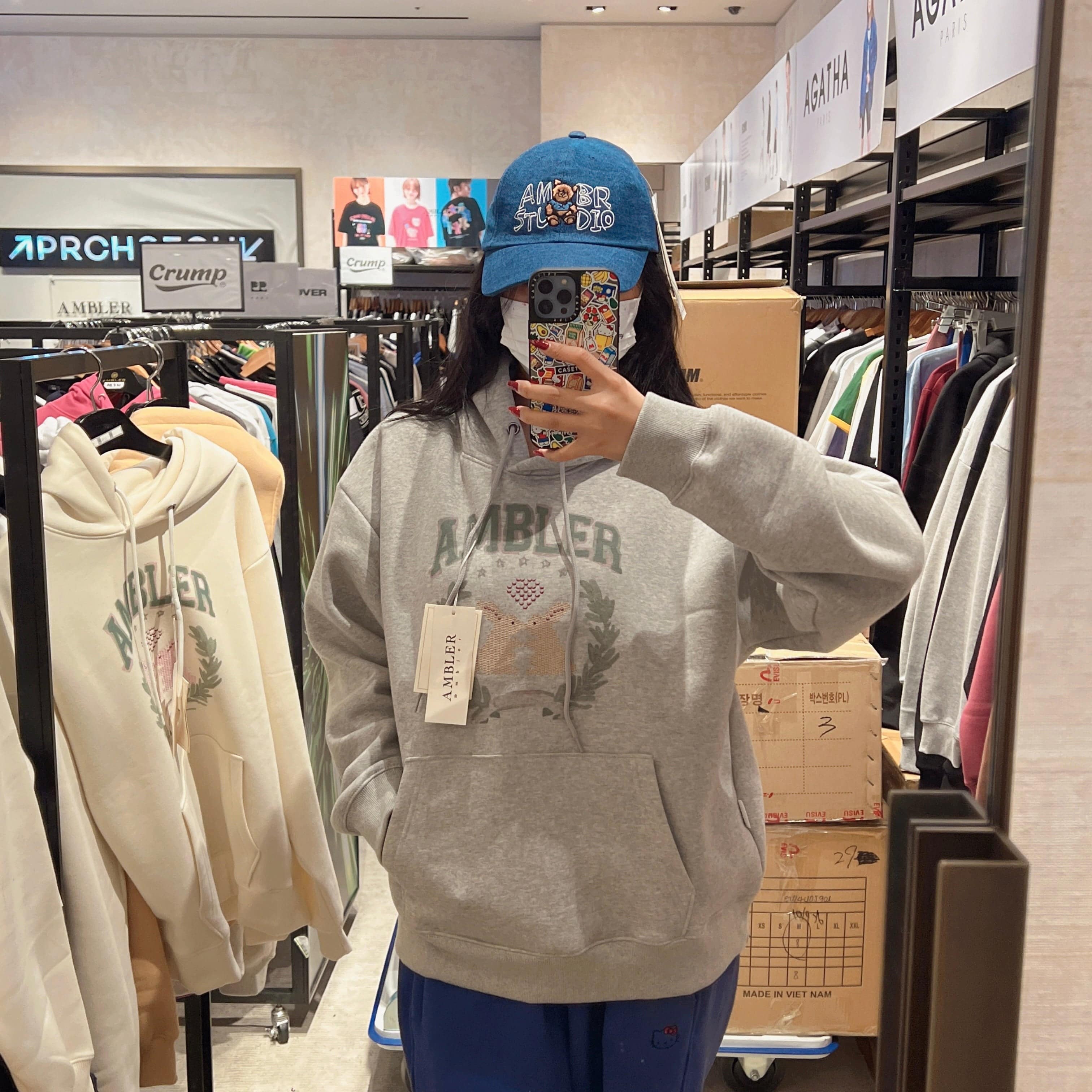 韓國 Ambler Two Rabbit Overfit Hoodie【AR049】 - STT Mall HK 靚太網購