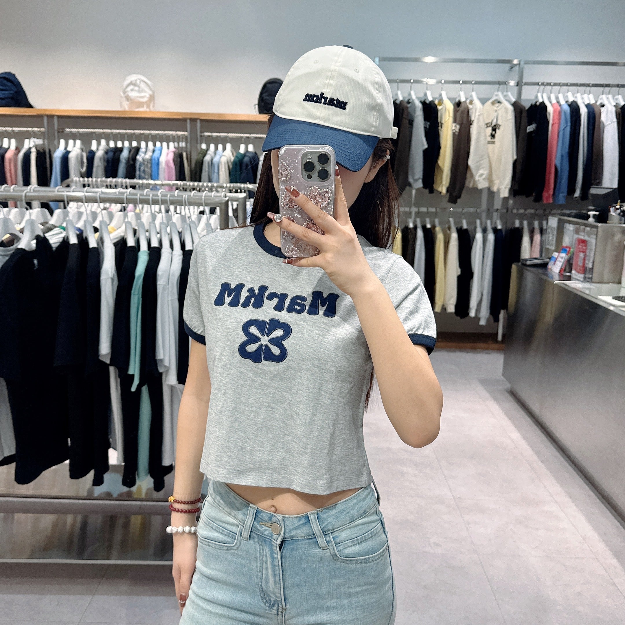 韓國 Markm (W) WAVE T-SHIRT【MA077】
