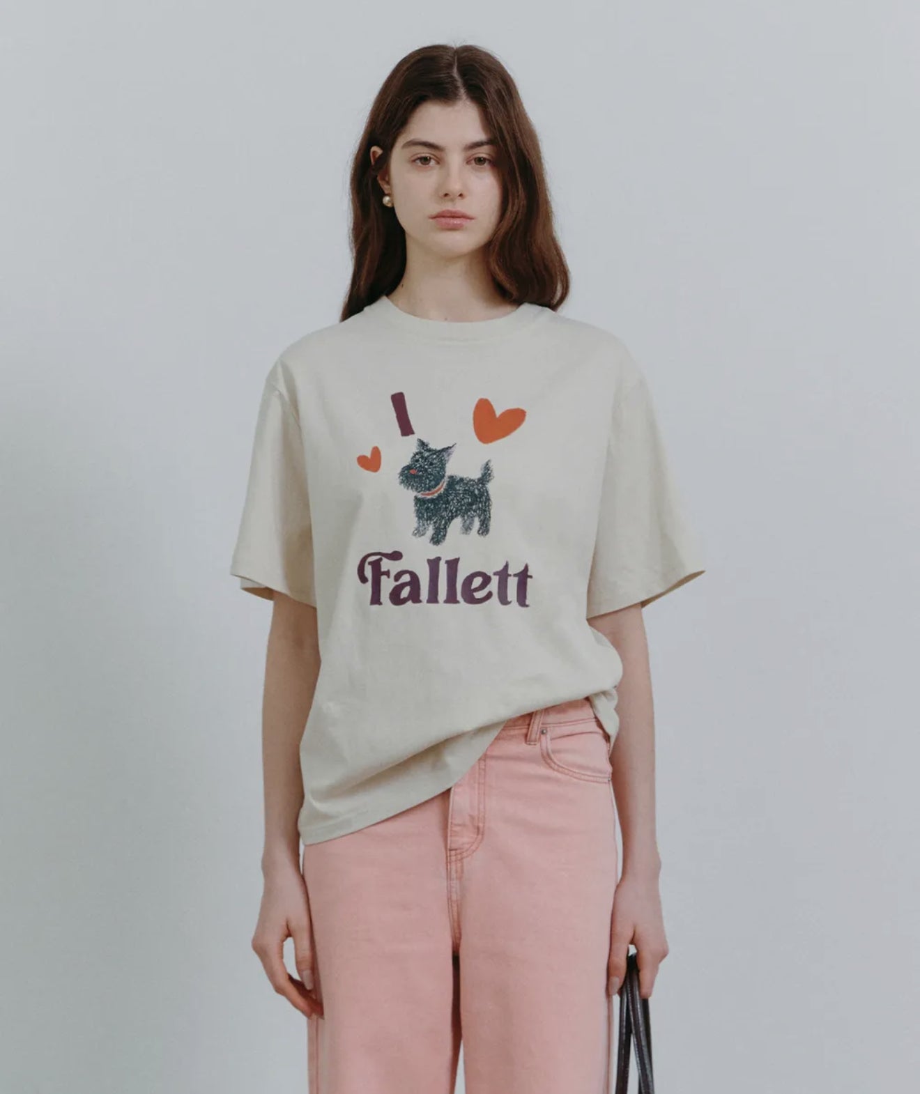 韓國 Fallett Puppy drawing overfit short sleeve T-shirt【FT001】